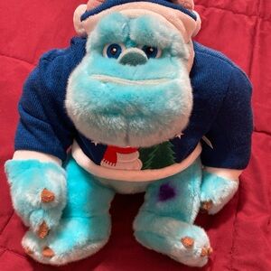 Disney Store Exclusive Sulley Snowman Plush 12" Monsters Inc. Christmas Holiday